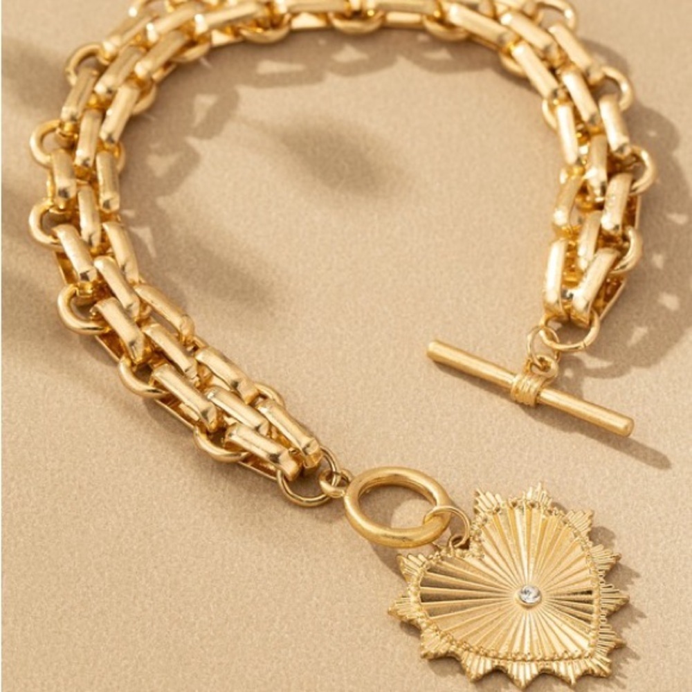 Heart Pendant Bracelet (7211) - Picture 5 of 6